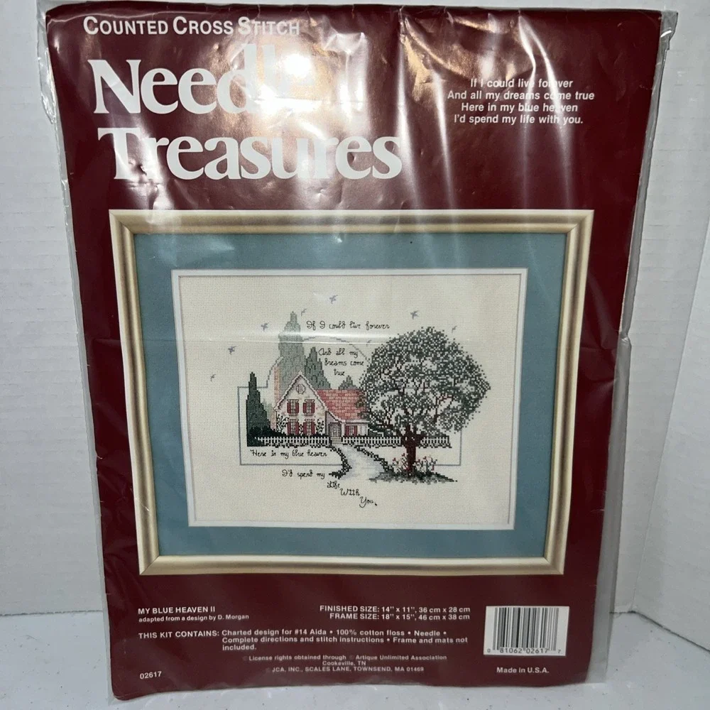 Needle Treasures Counted Cross Stitch Kit #02617 My Blue Heaven II NOS 14